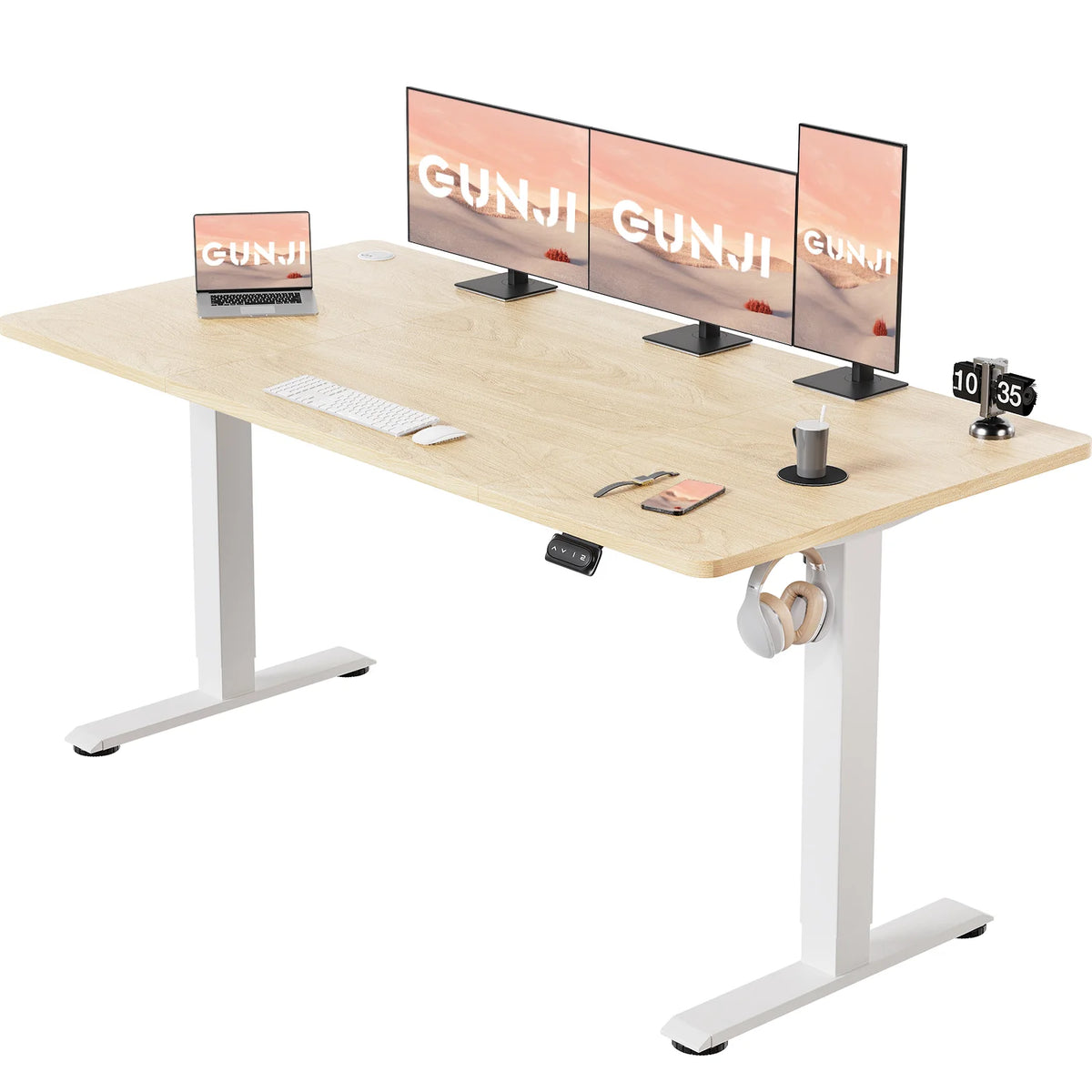 Bureau Assis-Debout Électrique 140×60 cm — Standard Motorisé XL