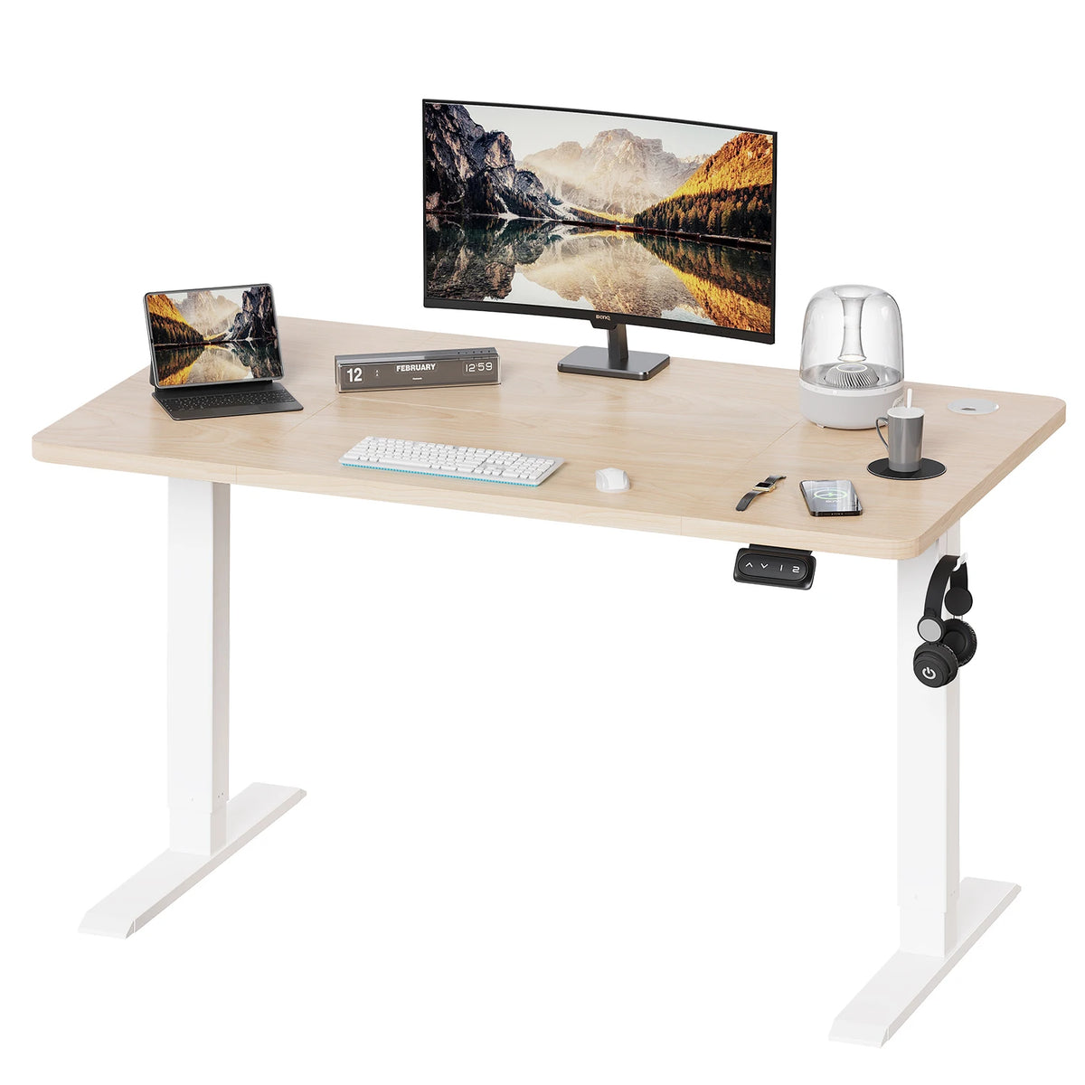 Bureau Assis-Debout Électrique 120×60 cm — Réglage Hauteur Motorisé
