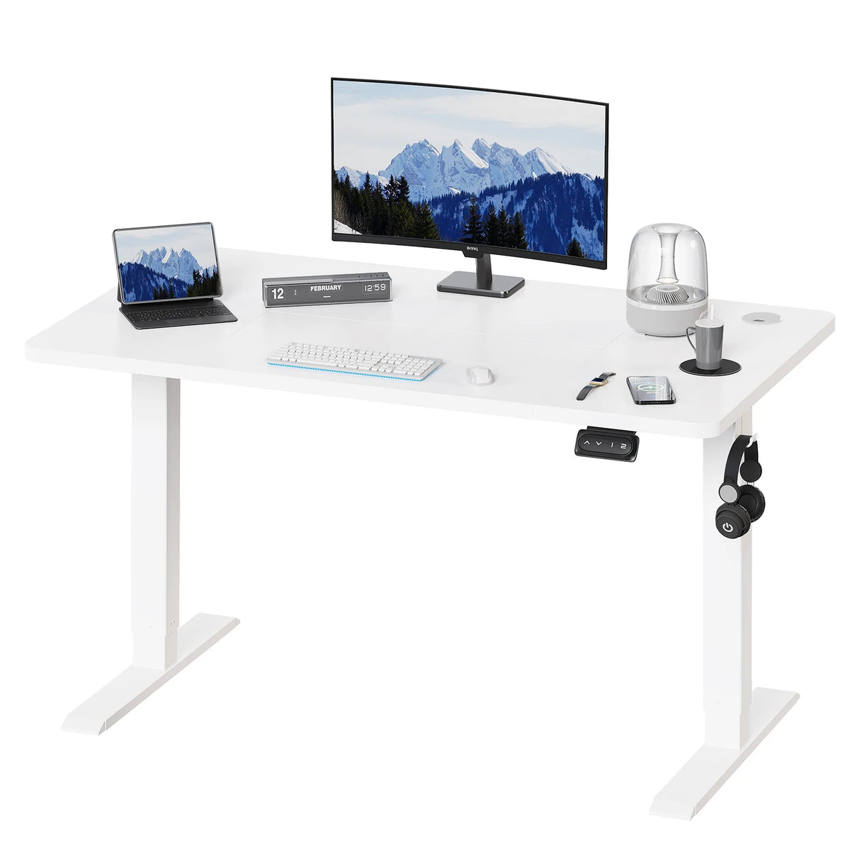 Bureau Assis-Debout Électrique 120×60 cm — Réglage Hauteur Motorisé
