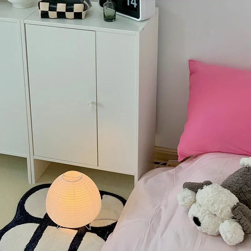 Lampe de Table LED Lanterne Japonaise — Papier Riz | Déco Bureau & Chambre
