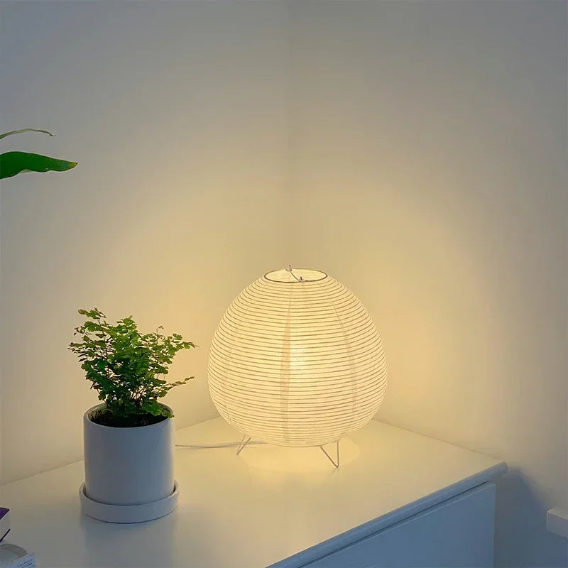Lampe de Table LED Lanterne Japonaise — Papier Riz | Déco Bureau & Chambre
