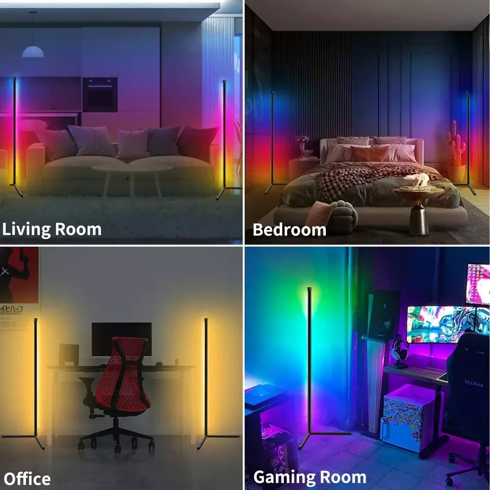 Lampadaire LED RGB Intelligent — Ambiance Salon & Coin | App & Musique