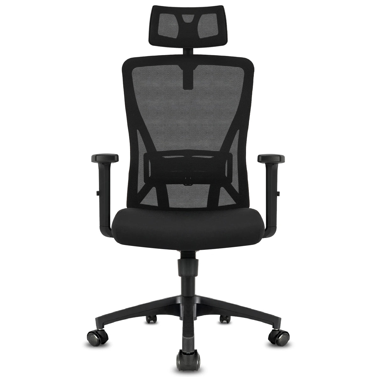 Chaise de Bureau Ergonomique Mesh — Support Lombaire & Accoudoirs | Noire