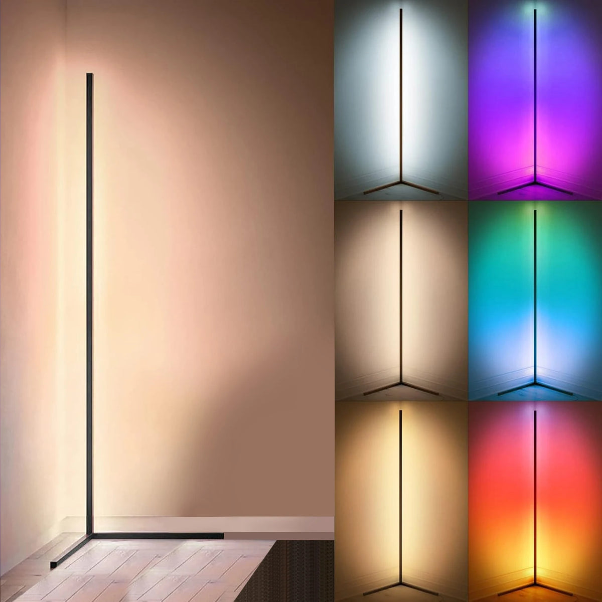Lampadaire LED RGB Intelligent — Ambiance Salon & Coin | App & Musique
