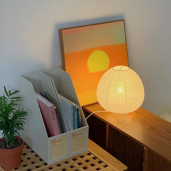 Lampe de Table LED Lanterne Japonaise — Papier Riz | Déco Bureau & Chambre