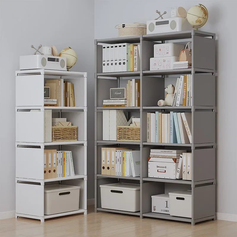 Bibliothèque Modulaire Multi-Étages — Montage Facile | Salon, Bureau & Chambre