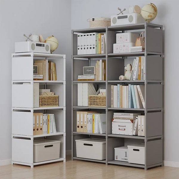 Bibliothèque Modulaire Multi-Étages — Montage Facile | Salon, Bureau & Chambre