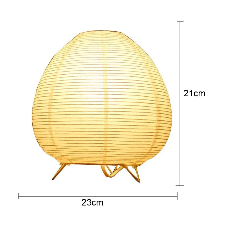 Lampe de Table LED Lanterne Japonaise — Papier Riz | Déco Bureau & Chambre