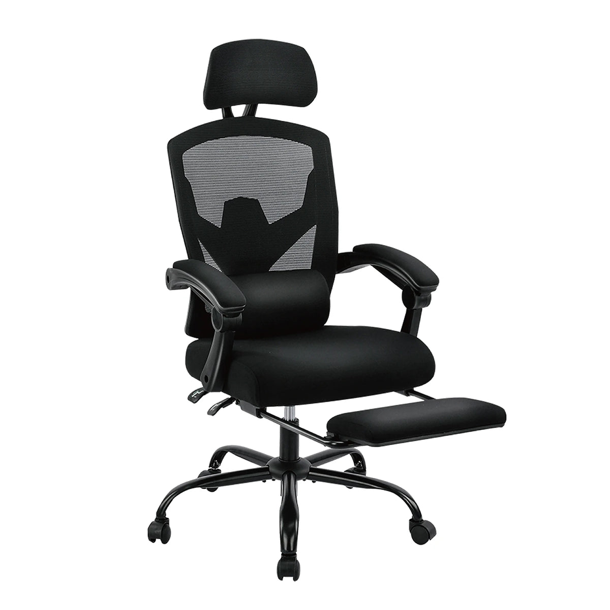 Chaise Bureau Ergonomique Inclinable — Mesh, Repose-Pieds & Tête Réglable
