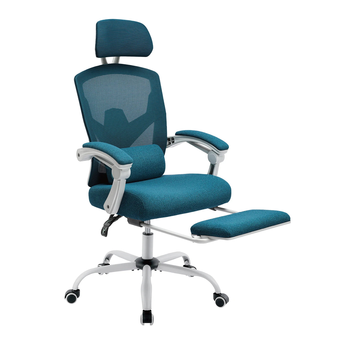 Chaise Bureau Ergonomique Inclinable — Mesh, Repose-Pieds & Tête Réglable