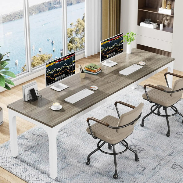 Bureau Double 200 cm — Poste de Travail 2 Personnes | Home Office