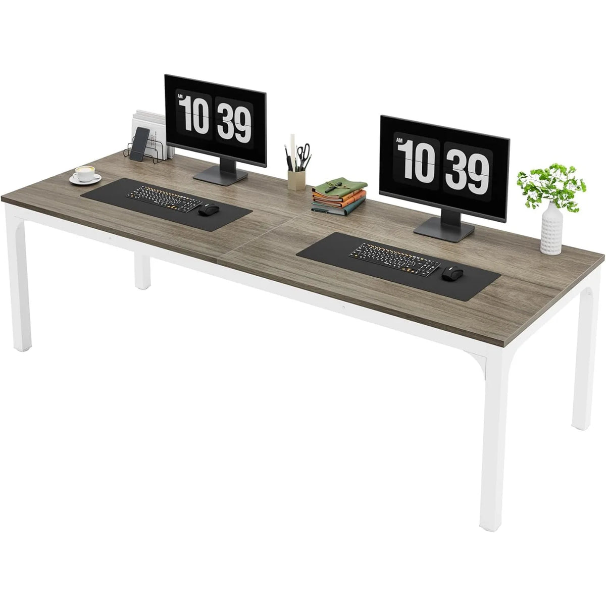 Bureau Double 200 cm — Poste de Travail 2 Personnes | Home Office